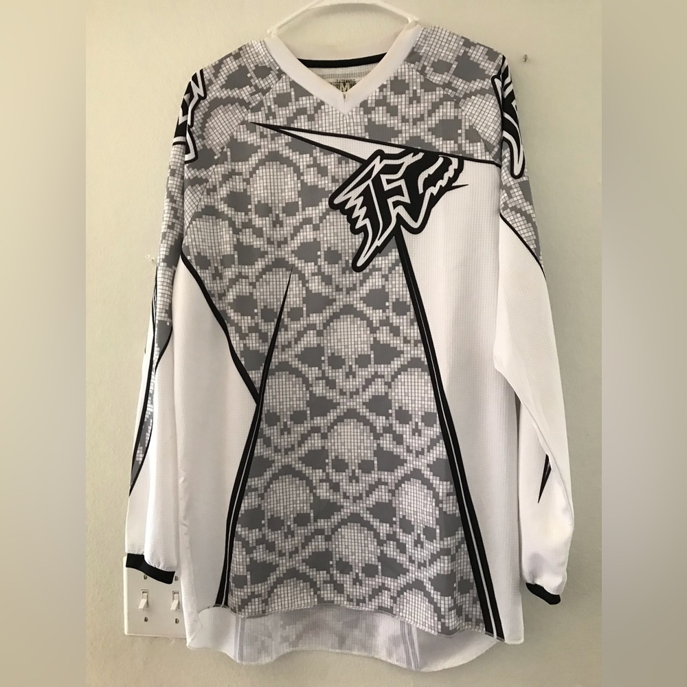 Fox Motocross MTB Long Sleeve Jersey Skull Graphics Used Once Medium
